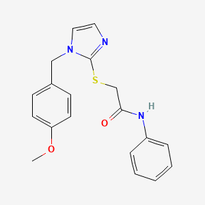 2-((1-(4-methoxybenzyl)-1H-imidazol-2-yl)thio)-N-phenylacetamide
