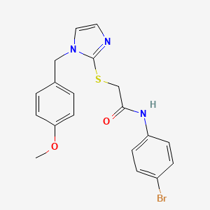 N-(4-bromophenyl)-2-((1-(4-methoxybenzyl)-1H-imidazol-2-yl)thio)acetamide