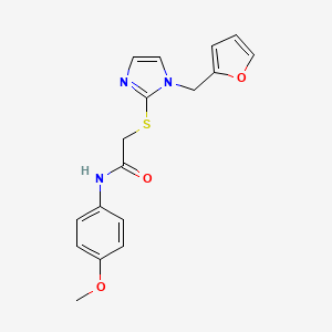 2-((1-(furan-2-ylmethyl)-1H-imidazol-2-yl)thio)-N-(4-methoxyphenyl)acetamide
