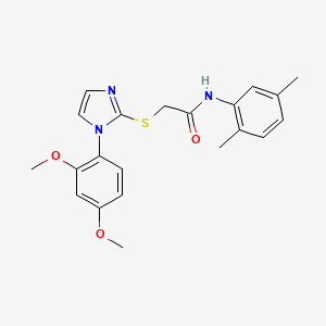 2-[1-(2,4-dimethoxyphenyl)imidazol-2-yl]sulfanyl-N-(2,5-dimethylphenyl)acetamide