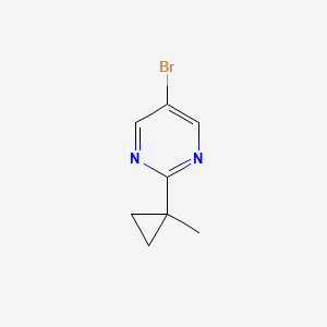 molecular formula C8H9BrN2 B3296414 5-Bromo-2-(1-methylcyclopropyl)pyrimidine CAS No. 893567-25-4