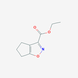 molecular formula C9H11NO3 B3296421 ethyl 5,6-dihydro-4H-cyclopenta[d]isoxazole-3-carboxylate CAS No. 893638-43-2