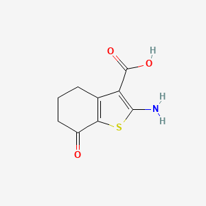 molecular formula C9H9NO3S B3296463 2-Amino-7-oxo-4,5,6,7-tetrahydro-1-benzothiophene-3-carboxylic acid CAS No. 893644-78-5