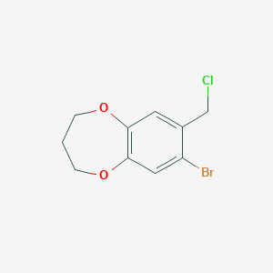 molecular formula C10H10BrClO2 B3296485 7-bromo-8-(chloromethyl)-3,4-dihydro-2H-1,5-benzodioxepine CAS No. 893722-03-7