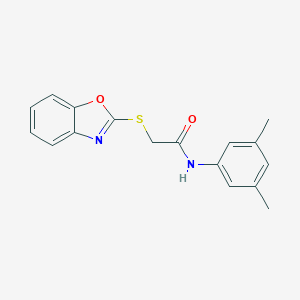 2-(1,3-benzoxazol-2-ylsulfanyl)-N-(3,5-dimethylphenyl)acetamide