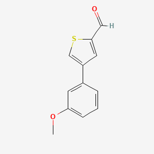 molecular formula C12H10O2S B3296500 4-(3-Methoxyphenyl)-2-thiophenecarbaldehyde CAS No. 893736-82-8