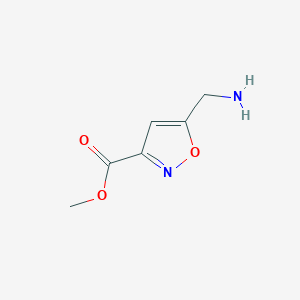 molecular formula C6H8N2O3 B3296520 Methyl 5-(aminomethyl)-1,2-oxazole-3-carboxylate CAS No. 893749-60-5