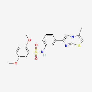 2,5-dimethoxy-N-[3-(3-methylimidazo[2,1-b][1,3]thiazol-6-yl)phenyl]benzenesulfonamide