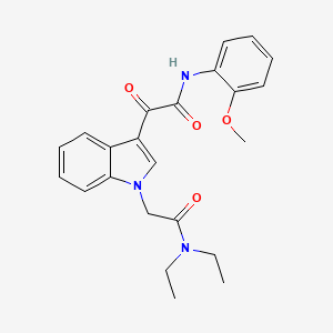 N,N-diethyl-2-(3-{[(2-methoxyphenyl)carbamoyl]carbonyl}-1H-indol-1-yl)acetamide