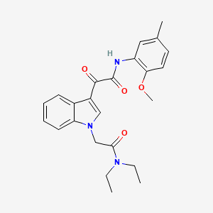 molecular formula C24H27N3O4 B3296598 2-[1-[2-(diethylamino)-2-oxoethyl]indol-3-yl]-N-(2-methoxy-5-methylphenyl)-2-oxoacetamide CAS No. 893984-04-8