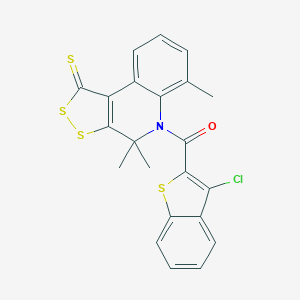(3-chloro-1-benzothiophen-2-yl)(4,4,6-trimethyl-1-thioxo-1,4-dihydro-5H-[1,2]dithiolo[3,4-c]quinolin-5-yl)methanone