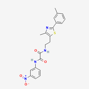 N-{2-[4-methyl-2-(3-methylphenyl)-1,3-thiazol-5-yl]ethyl}-N'-(3-nitrophenyl)ethanediamide