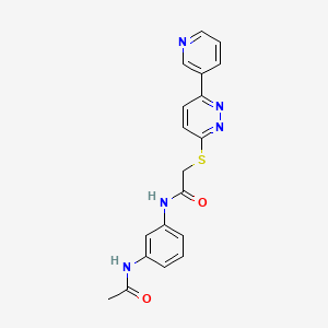 molecular formula C19H17N5O2S B3296658 N-(3-acetamidophenyl)-2-(6-pyridin-3-ylpyridazin-3-yl)sulfanylacetamide CAS No. 893998-12-4