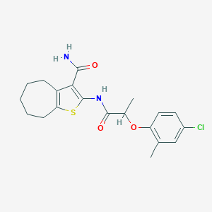 2-{[2-(4-chloro-2-methylphenoxy)propanoyl]amino}-5,6,7,8-tetrahydro-4H-cyclohepta[b]thiophene-3-carboxamide