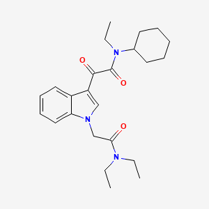 molecular formula C24H33N3O3 B3296680 2-(3-{[cyclohexyl(ethyl)carbamoyl]carbonyl}-1H-indol-1-yl)-N,N-diethylacetamide CAS No. 893999-43-4