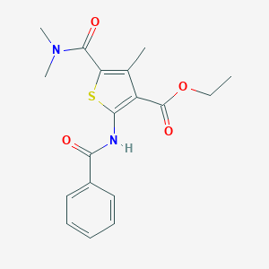 molecular formula C18H20N2O4S B329669 Ethyl 2-benzamido-5-(dimethylcarbamoyl)-4-methylthiophene-3-carboxylate 