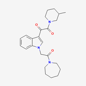 B3296695 1-(1-(2-(azepan-1-yl)-2-oxoethyl)-1H-indol-3-yl)-2-(3-methylpiperidin-1-yl)ethane-1,2-dione CAS No. 893999-63-8