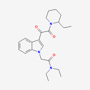 molecular formula C23H31N3O3 B3296706 N,N-diethyl-2-{3-[2-(2-ethylpiperidin-1-yl)-2-oxoacetyl]-1H-indol-1-yl}acetamide CAS No. 893999-84-3
