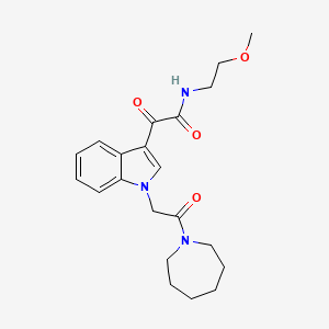 2-[1-[2-(azepan-1-yl)-2-oxoethyl]indol-3-yl]-N-(2-methoxyethyl)-2-oxoacetamide