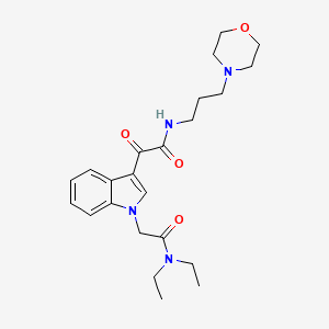 N,N-diethyl-2-[3-({[3-(morpholin-4-yl)propyl]carbamoyl}carbonyl)-1H-indol-1-yl]acetamide