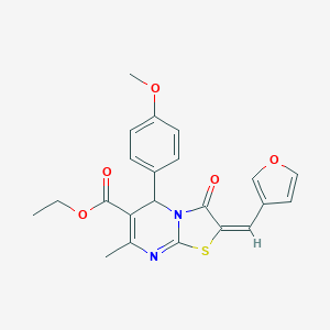 ethyl 2-(3-furylmethylene)-5-(4-methoxyphenyl)-7-methyl-3-oxo-2,3-dihydro-5H-[1,3]thiazolo[3,2-a]pyrimidine-6-carboxylate