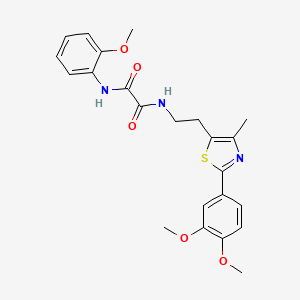 molecular formula C23H25N3O5S B3296763 N-{2-[2-(3,4-dimethoxyphenyl)-4-methyl-1,3-thiazol-5-yl]ethyl}-N'-(2-methoxyphenyl)ethanediamide CAS No. 894016-68-3