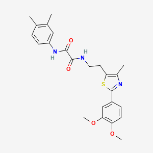 N-{2-[2-(3,4-dimethoxyphenyl)-4-methyl-1,3-thiazol-5-yl]ethyl}-N'-(3,4-dimethylphenyl)ethanediamide