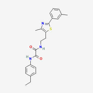 molecular formula C23H25N3O2S B3296783 N'-(4-ethylphenyl)-N-[2-[4-methyl-2-(3-methylphenyl)-1,3-thiazol-5-yl]ethyl]oxamide CAS No. 894018-04-3