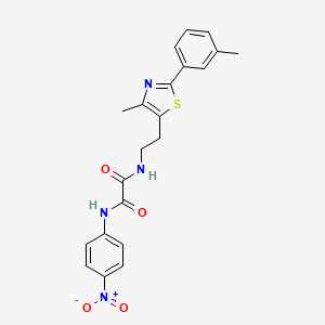 molecular formula C21H20N4O4S B3296791 N-{2-[4-methyl-2-(3-methylphenyl)-1,3-thiazol-5-yl]ethyl}-N'-(4-nitrophenyl)ethanediamide CAS No. 894018-69-0