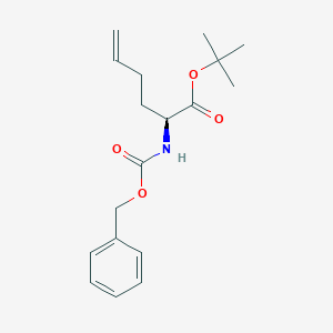 molecular formula C18H25NO4 B032968 (2S)-2-[[(苄氧羰基)氨基]-5-己烯酸叔丁酯 CAS No. 127623-77-2