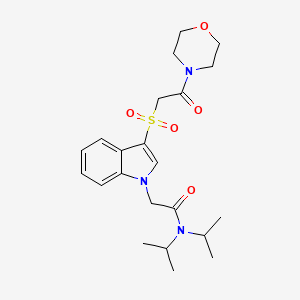 2-{3-[2-(morpholin-4-yl)-2-oxoethanesulfonyl]-1H-indol-1-yl}-N,N-bis(propan-2-yl)acetamide