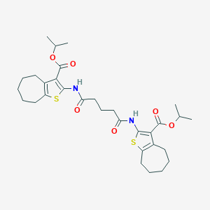 dipropan-2-yl 2,2'-[(1,5-dioxopentane-1,5-diyl)diimino]bis(5,6,7,8-tetrahydro-4H-cyclohepta[b]thiophene-3-carboxylate)