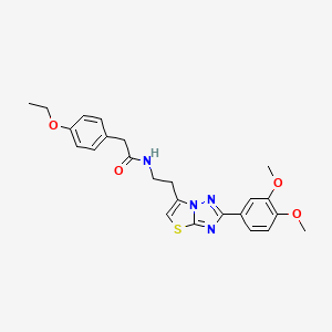 N-(2-(2-(3,4-dimethoxyphenyl)thiazolo[3,2-b][1,2,4]triazol-6-yl)ethyl)-2-(4-ethoxyphenyl)acetamide