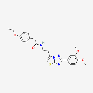 N-{2-[2-(3,4-dimethoxyphenyl)-[1,2,4]triazolo[3,2-b][1,3]thiazol-6-yl]ethyl}-2-(4-ethoxyphenyl)acetamide