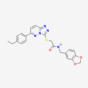 N-[(2H-1,3-benzodioxol-5-yl)methyl]-2-{[6-(4-ethylphenyl)-[1,2,4]triazolo[4,3-b]pyridazin-3-yl]sulfanyl}acetamide