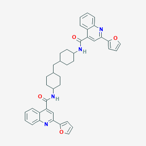 molecular formula C41H40N4O4 B329697 2-(2-furyl)-N-(4-{[4-({[2-(2-furyl)-4-quinolinyl]carbonyl}amino)cyclohexyl]methyl}cyclohexyl)-4-quinolinecarboxamide 