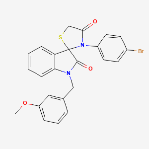 3'-(4-Bromophenyl)-1-[(3-methoxyphenyl)methyl]-1,2-dihydrospiro[indole-3,2'-[1,3]thiazolidine]-2,4'-dione