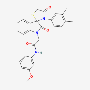 2-[3'-(3,4-dimethylphenyl)-2,4'-dioxo-1,2-dihydrospiro[indole-3,2'-[1,3]thiazolidine]-1-yl]-N-(3-methoxyphenyl)acetamide