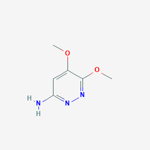 molecular formula C6H9N3O2 B3297039 5,6-Dimethoxypyridazin-3-amine CAS No. 89465-09-8
