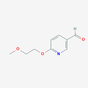 molecular formula C9H11NO3 B3297053 6-(2-甲氧基乙氧基)烟酰醛 CAS No. 894802-19-8