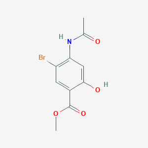 molecular formula C10H10BrNO4 B3297057 4-乙酰氨基-5-溴-2-羟基苯甲酸甲酯 CAS No. 89481-86-7
