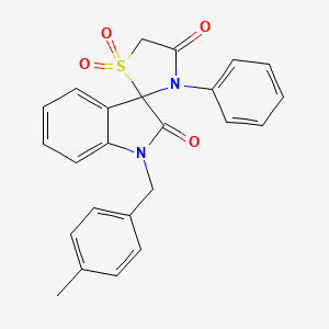 1-[(4-Methylphenyl)methyl]-3'-phenyl-1,2-dihydrospiro[indole-3,2'-[1lambda6,3]thiazolidine]-1',1',2,4'-tetrone