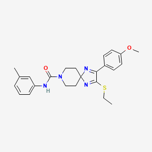molecular formula C24H28N4O2S B3297068 2-(ethylthio)-3-(4-methoxyphenyl)-N-(m-tolyl)-1,4,8-triazaspiro[4.5]deca-1,3-diene-8-carboxamide CAS No. 894884-14-1