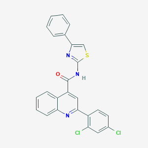 molecular formula C25H15Cl2N3OS B329707 2-(2,4-dichlorophenyl)-N-(4-phenyl-1,3-thiazol-2-yl)quinoline-4-carboxamide 