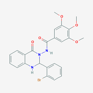 molecular formula C24H22BrN3O5 B329708 N-(2-(2-bromophenyl)-4-oxo-1,4-dihydro-3(2H)-quinazolinyl)-3,4,5-trimethoxybenzamide 