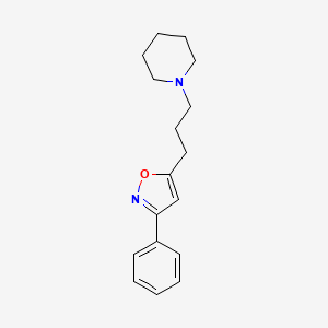 molecular formula C17H22N2O B3297105 3-Phenyl-5-(3-(piperidin-1-yl)propyl)isoxazole CAS No. 895-73-8