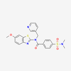 4-(N,N-dimethylsulfamoyl)-N-(6-methoxybenzo[d]thiazol-2-yl)-N-(pyridin-3-ylmethyl)benzamide