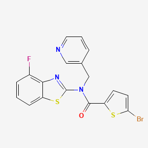 molecular formula C18H11BrFN3OS2 B3297119 5-bromo-N-(4-fluorobenzo[d]thiazol-2-yl)-N-(pyridin-3-ylmethyl)thiophene-2-carboxamide CAS No. 895012-36-9