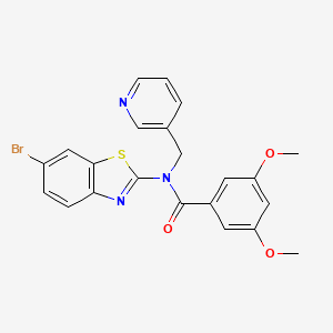 molecular formula C22H18BrN3O3S B3297121 N-(6-bromobenzo[d]thiazol-2-yl)-3,5-dimethoxy-N-(pyridin-3-ylmethyl)benzamide CAS No. 895024-86-9