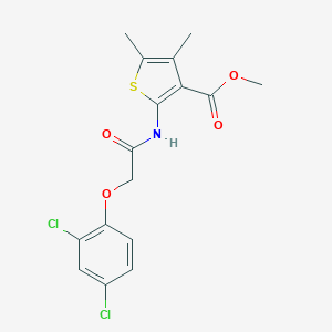 molecular formula C16H15Cl2NO4S B329714 Methyl 2-(2-(2,4-dichlorophenoxy)acetamido)-4,5-dimethylthiophene-3-carboxylate 